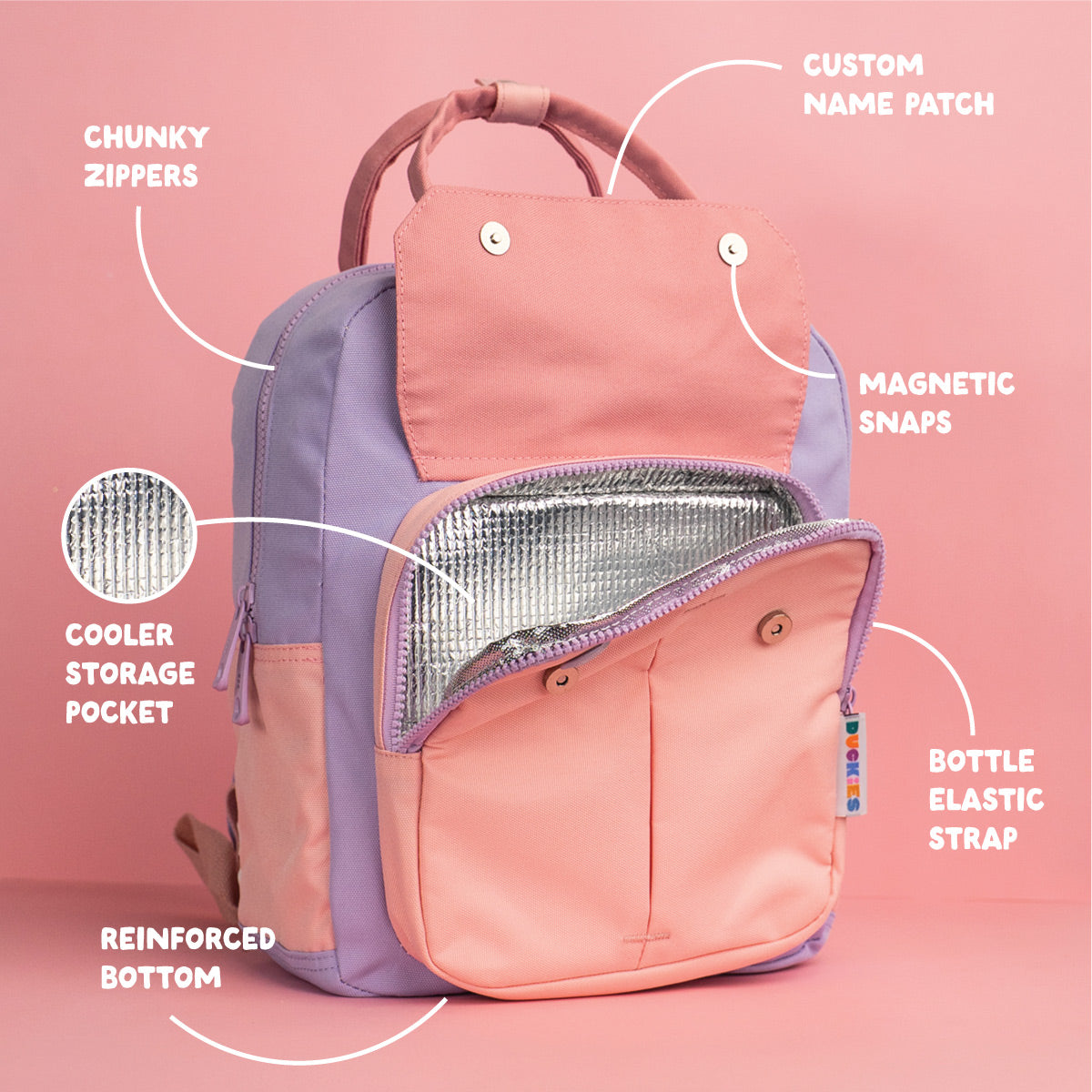 Kindy Cooler Backpack - Baby Pink