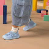  light blue slip-on shoes