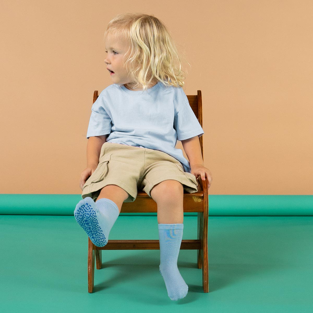 light blue socks