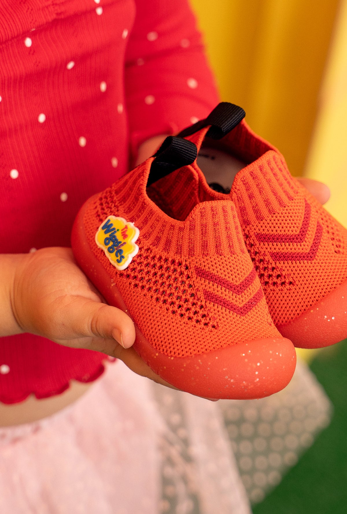 Orange baby duckies shoes 
