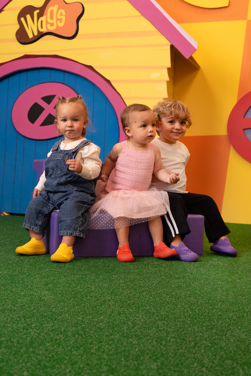 Children wearing duckies shoes 