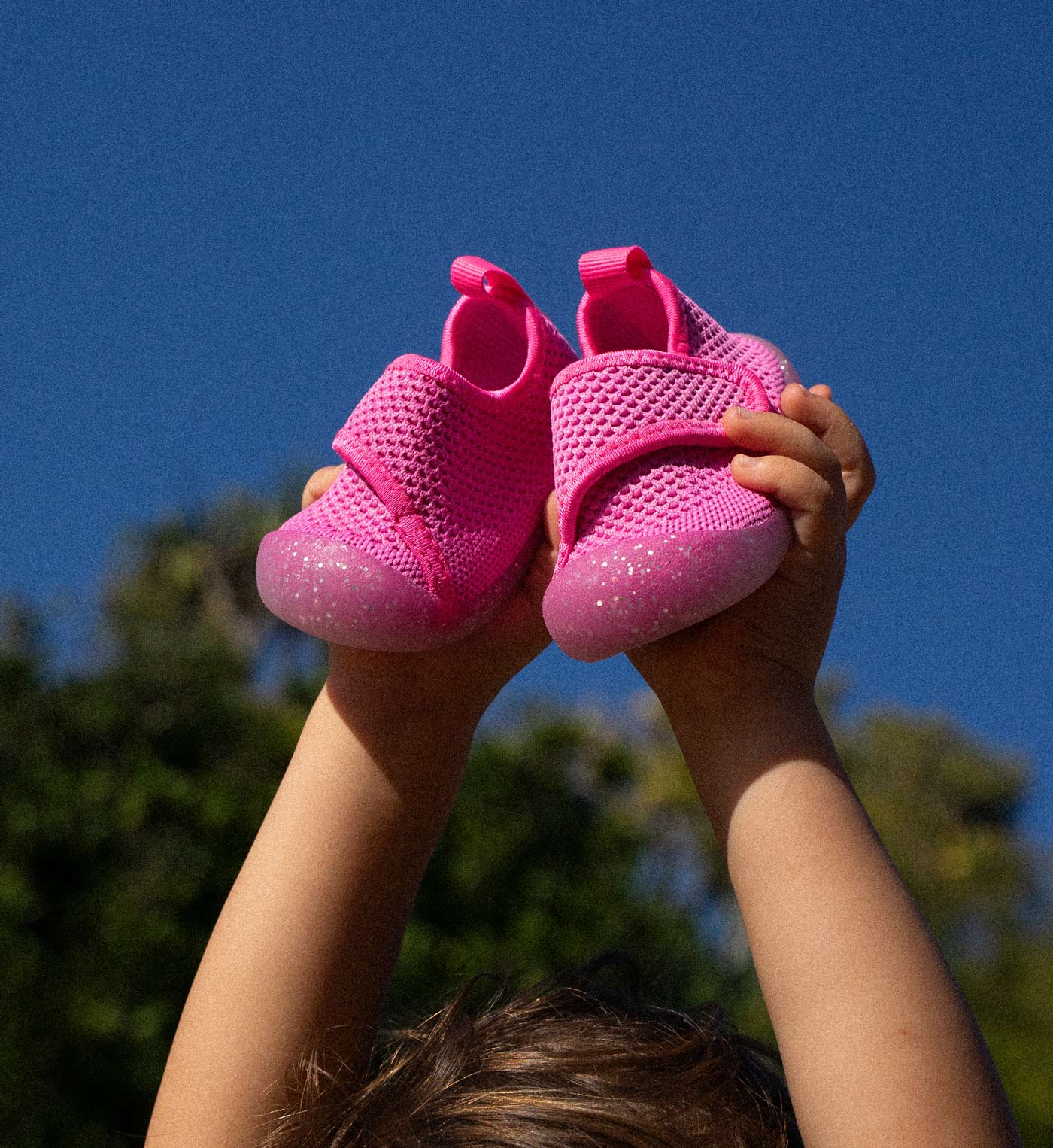 Pink baby shoes