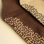 Brown non-slip grip sock