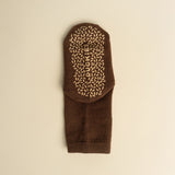 Brown non-slip duckies sock