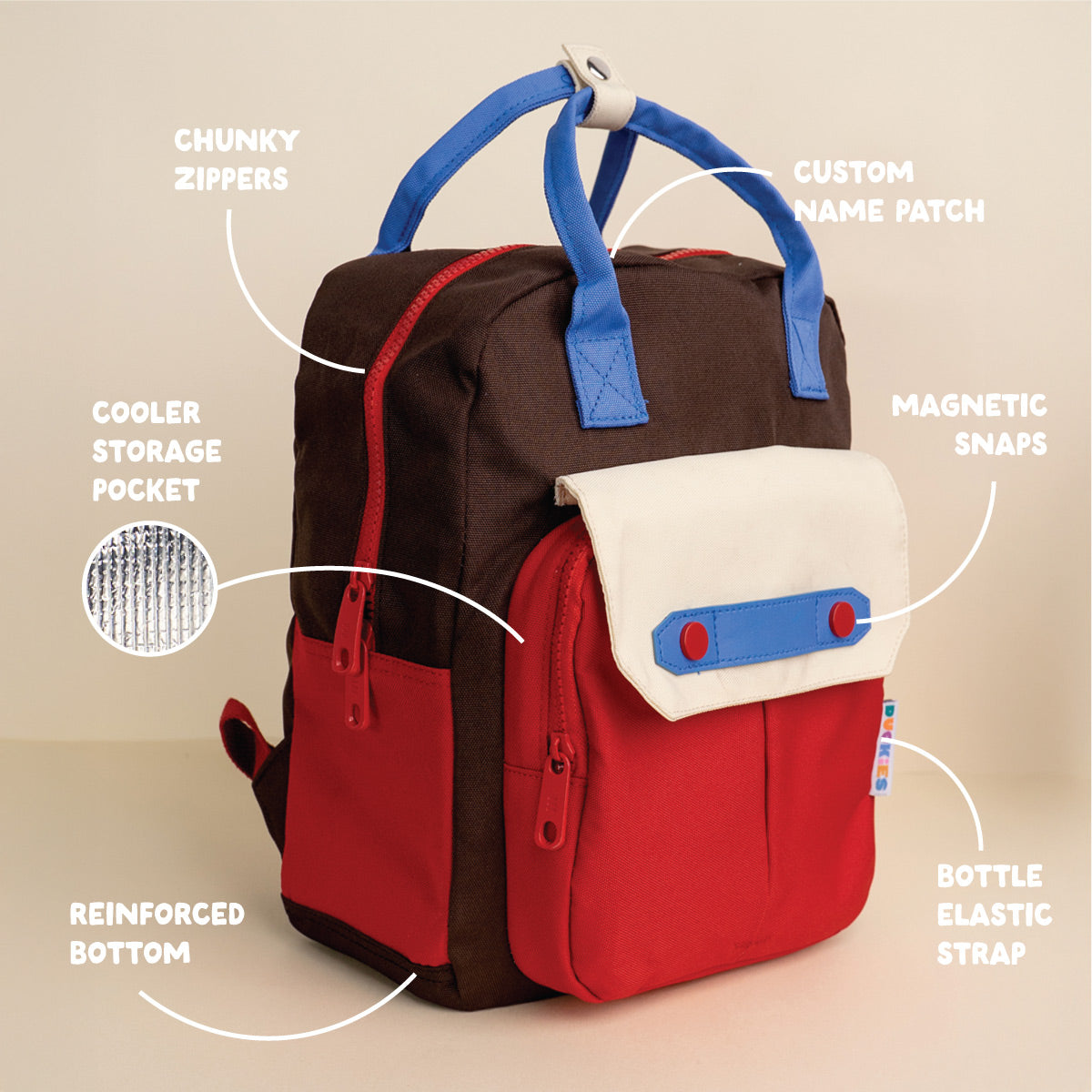 Kindy Cooler Backpack - Choc Apple