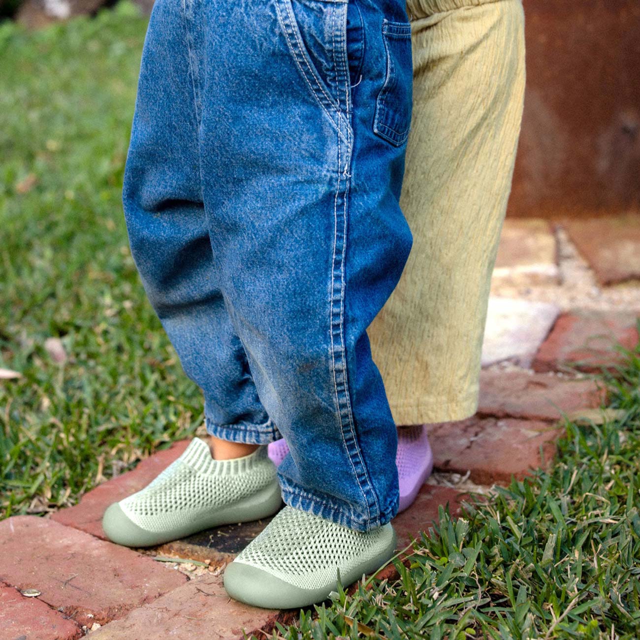 Duckies Slip-On Sage Fleck