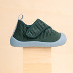 Green and blue baby shoe 