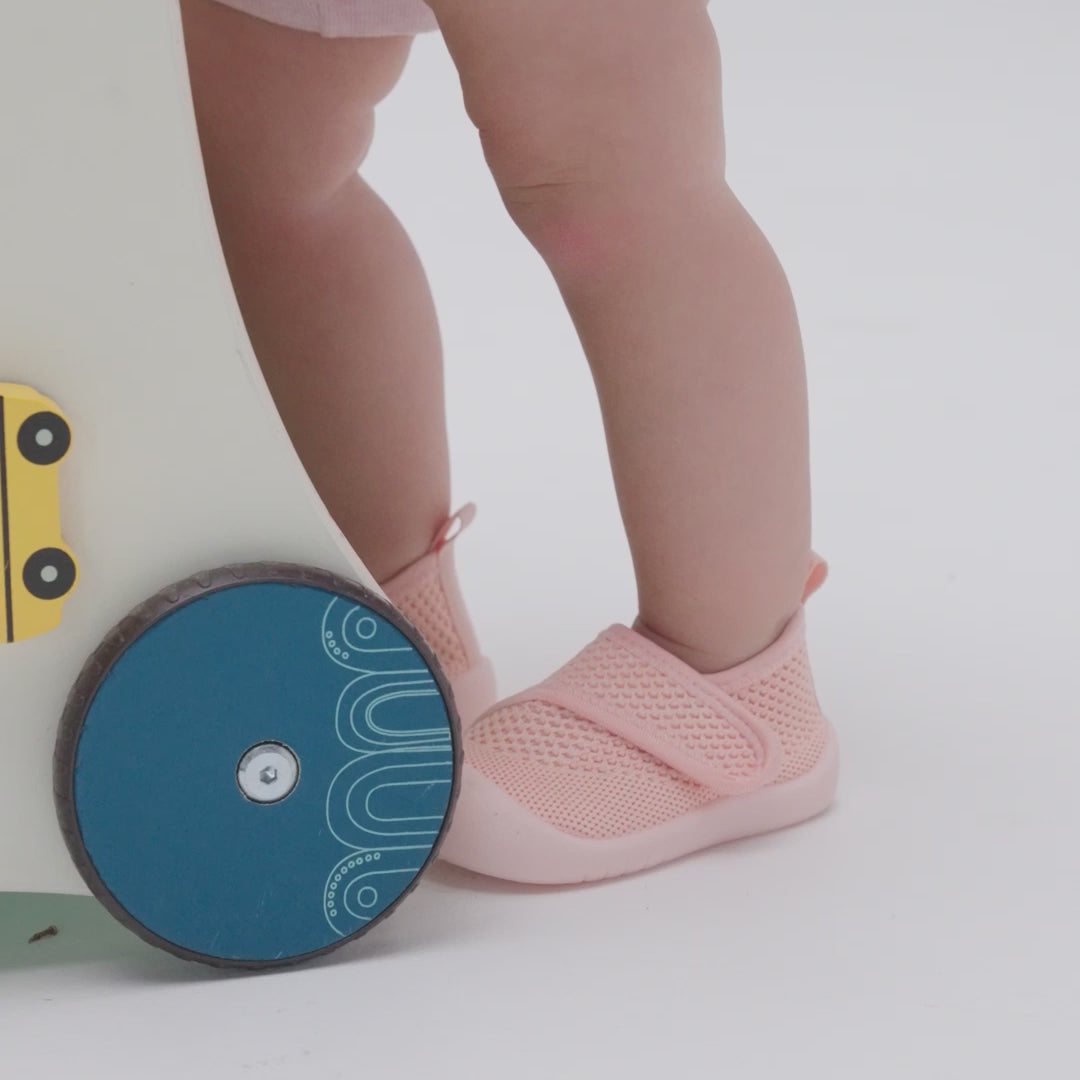Pink Velcro baby shoes 